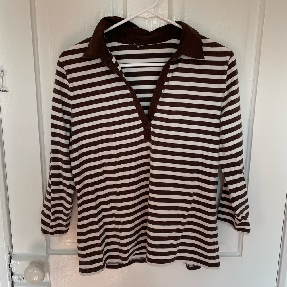 Medium Brown Striped Shirt